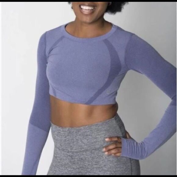 P’tula Contoured Long Sleeve Crop Top - Picture 1 of 4